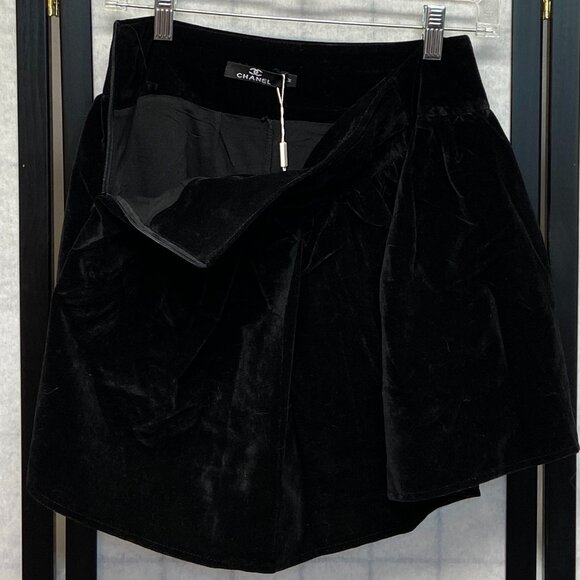 Velveteen Wide Waistband Poufy Gathered Mini Skirt Attached Shorts Skating Cheer - Picture 7 of 13